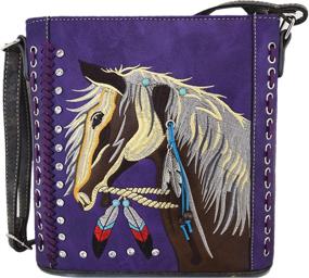 img 4 attached to 👜 Стильные сумки для женщин "Ковбойка Запада" с скрытыми ремнями через плечо: идеальное сочетание моды и функциональности!