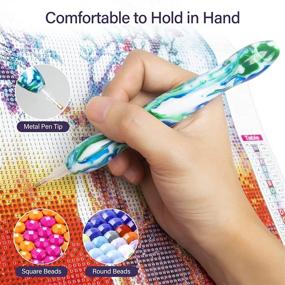 img 2 attached to Diamond Painting Pen Kits: Ultimate Craft Accessory Set with 6 Tips, Drill Pen, and Embroidery Tools - Perfect for Art, Crafts, and Nail Art!