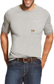 img 4 attached to Ariat Rebar Sleeve CrewHenley Medium Men's Clothing for Shirts