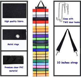 img 1 attached to 🎶 Black Vinyl Rolls Storage Rack - Wall-Mount Vinyl Holder Bag for Craft Room Organization and Storage, Holds up to 48 Vinyl Rolls (Style A)
