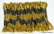 🧵 threadnanny new 24 metallic deep antique gold skeins: premium 100% cotton metallic thread for hand embroidery logo