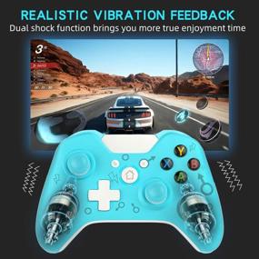 img 2 attached to 🎮 Usergaing Wireless Controller for Xbox One Series X/S/One S/X/PS3/One Elite/Windows 7/8/10 - 2.4GHZ Gamepad with Adapter (Blue)