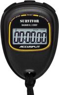 ⏱️ accusplit survivor - s3e event stopwatch with large magnum display, black логотип