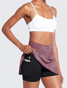 img 2 attached to 🎾 BALEAF Women's High Waisted Tennis Skirts: Stylish 13" Cute Golf Skorts with 4 Pockets for Casual Running Sports Workout