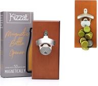 optimized: beech wood wall mounted magnetic bottle opener and cap catcher kit with enhanced magnet strength – ideal for home bar, kitchen, or man cave логотип