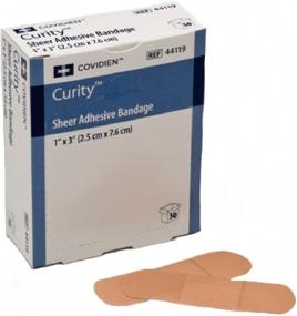 img 1 attached to Kendall Healthcare Curity Sheer Adhesive Bandage 1x3 - Box of 50