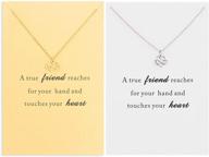 🌟 dainty infinity friendship charm necklaces for 2, 16k gold plated in white and yellow logo