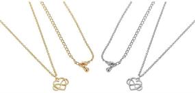 img 2 attached to 🌟 Dainty Infinity Friendship Charm Necklaces for 2, 16K Gold Plated in White and Yellow