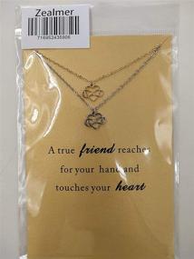 img 1 attached to 🌟 Dainty Infinity Friendship Charm Necklaces for 2, 16K Gold Plated in White and Yellow