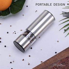 img 3 attached to 🧂 GIFORYA Electric Salt and Pepper Grinder: Long-lasting Stainless Steel Mills with Adjustable Coarseness and LED Light