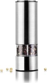 img 4 attached to 🧂 GIFORYA Electric Salt and Pepper Grinder: Long-lasting Stainless Steel Mills with Adjustable Coarseness and LED Light