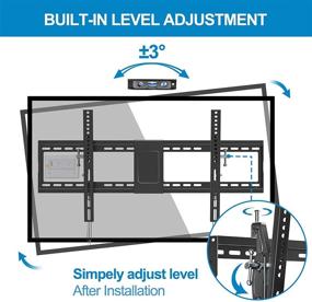 img 2 attached to 📺 Наклонное крепление на стену для телевизора | VESA 800x400 мм | 40-90 дюймовые LED, плазменные плоские и изогнутые телевизоры | JUSTSTONE Наклонное крепление для телевизора с низким профилем | Подходит для деревянных балок 16"-24" | Держит до 165 фунтов