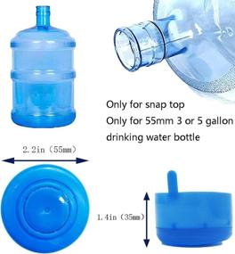 img 3 attached to 💦 Non Spill 30-Pack Gallon Water Bottle Caps for 3 & 5 Gallon Jugs - Reusable Snap-On Caps for 55mm Bottles