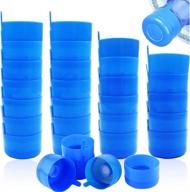 💦 non spill 30-pack gallon water bottle caps for 3 & 5 gallon jugs - reusable snap-on caps for 55mm bottles логотип