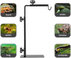 img 3 attached to 🔥 BOURDSERK Reptile Lamp Stand Heat Lamp Metal Bracket | Adjustable Floor Holder for Reptile Glass Terrarium | Heating Light for Snake Turtle Frog Bearded Dragon Chameleon Habitat Tank Accessories-Suitable for SEO