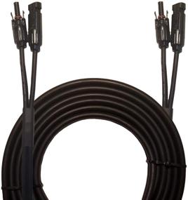 img 2 attached to 🔌 Valemo Home 20 Feet Twin Wire Solar Extension Cable with Female and Male Connectors, 2x10 AWG Solar Panel Cable & Adaptor Set for Home, Shop, and RV Solar Panels.