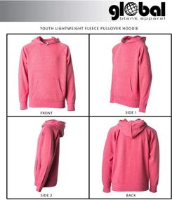 img 3 attached to Top-rated Global Fleece Sweatshirts Hoodies Jackets for Boys in Fashionable Style