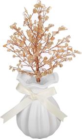 img 2 attached to 🌳 Citrine Crystal Tree in Ceramic Vase: Stunning Wedding Centerpiece for Table Décor, Home, and Office