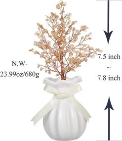 img 3 attached to 🌳 Citrine Crystal Tree in Ceramic Vase: Stunning Wedding Centerpiece for Table Décor, Home, and Office