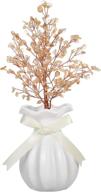 🌳 citrine crystal tree in ceramic vase: stunning wedding centerpiece for table décor, home, and office логотип