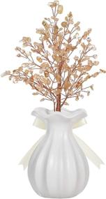 img 1 attached to 🌳 Citrine Crystal Tree in Ceramic Vase: Stunning Wedding Centerpiece for Table Décor, Home, and Office