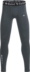 img 4 attached to 🏀 RlaGed Youth Boys' Compression Leggings: Quick Dry Sports Tights for Football & Basketball