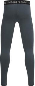 img 3 attached to 🏀 RlaGed Youth Boys' Compression Leggings: Quick Dry Sports Tights for Football & Basketball