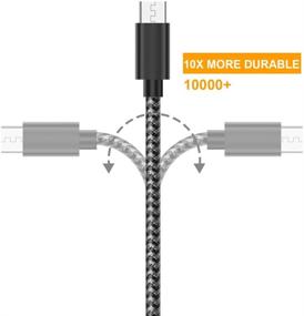 img 2 attached to 🔌 Gopala Micro USB Кабель Андроид Зарядное Устройство [6-Pack 5ft] - Быстрая Синхронизация и Зарядный Шнур для Андроид, Samsung, Nexus, LG, HTC, Nokia, Sony и многое другое - Нейлоновая оплетка