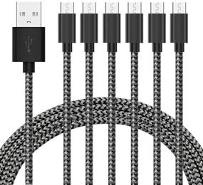 img 4 attached to 🔌 Gopala Micro USB Кабель Андроид Зарядное Устройство [6-Pack 5ft] - Быстрая Синхронизация и Зарядный Шнур для Андроид, Samsung, Nexus, LG, HTC, Nokia, Sony и многое другое - Нейлоновая оплетка