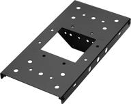 📬 architectural mailboxes 4x4 steel 7540b-10 mailbox adapter plate - black, 4x4 inch size logo