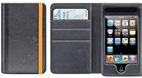 img 1 attached to 👜 Black Leather Wallet-Style iPod Touch 2G, 3G Case by iLuv