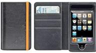 👜 black leather wallet-style ipod touch 2g, 3g case by iluv logo