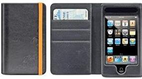 img 4 attached to 👜 Black Leather Wallet-Style iPod Touch 2G, 3G Case by iLuv