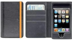 img 3 attached to 👜 Black Leather Wallet-Style iPod Touch 2G, 3G Case by iLuv