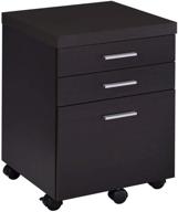 🏢 coaster home furnishings co- skylar 3-drawer mobile file cabinet, cappuccino: organize in style! logo