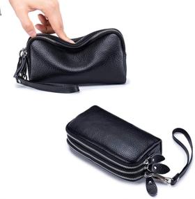 img 1 attached to 👛 Genuine Leather Women's 3 Layer Wallets - Stylish Handbags & Wallets Combo