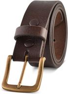 🐂 gritty bull: genuine buffalo leather buckle men's belt accessories for a bold style logo