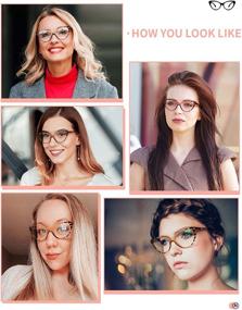 img 3 attached to 👓 5-Pack Women's NOVIVON Vintage Cat Eye Reading Glasses with Blue Light Blocking, Anti-Glare Filter, and UV Ray Protection