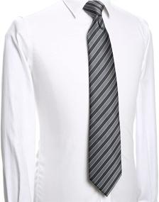 img 2 attached to 👔 Striped Extra Dark Necktie by KissTies