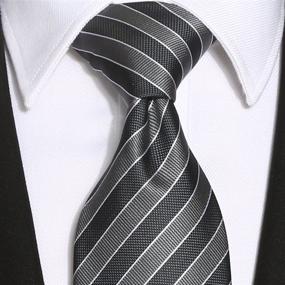 img 3 attached to 👔 Striped Extra Dark Necktie by KissTies