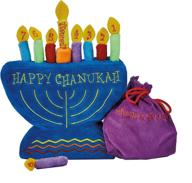 🪔 rite lite plush chanukah menorah toy - candle storage pouch, perfect for hannukah, incremental candle addition each night logo