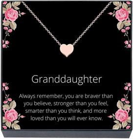 img 4 attached to Granddaughter Stuffer Necklace Grandparents Stronger