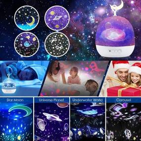 img 4 attached to 🎠 Whimsical Horse Night Lights for Kids Room: Carousel-Space-Star-Ocean Projector for Girls and Boys, Perfect Xmas Gifts for Kids Age 3-6, Cool Room Decor Included (White)