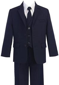 img 2 attached to Formal Boys' Clothing Set - IGirldress 5 Piece in Classic Black - Perfect Match