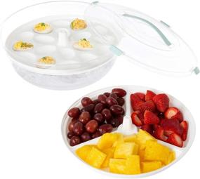 img 1 attached to 🍽️ Versatile Classic Cuisine Appetizer Compartment Lid: Your Ultimate Multiuse Server Solution