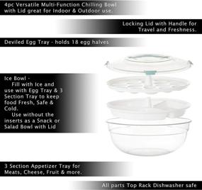 img 2 attached to 🍽️ Versatile Classic Cuisine Appetizer Compartment Lid: Your Ultimate Multiuse Server Solution