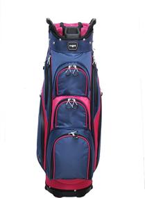 img 1 attached to 🏌️ Majek Premium Ladies Golf Bag - Navy Blue Pink Color, 9.5" Size, 14-Way Top with Putter Sleeve - Ideal for Optimal Organization