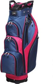 img 4 attached to 🏌️ Majek Premium Ladies Golf Bag - Navy Blue Pink Color, 9.5" Size, 14-Way Top with Putter Sleeve - Ideal for Optimal Organization