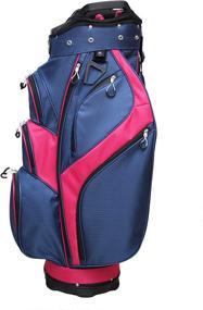 img 2 attached to 🏌️ Majek Premium Ladies Golf Bag - Navy Blue Pink Color, 9.5" Size, 14-Way Top with Putter Sleeve - Ideal for Optimal Organization