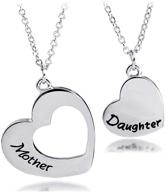 👩 kuiyai mother daughter necklace set - matching heart mom and me jewelry, set of 2 logo